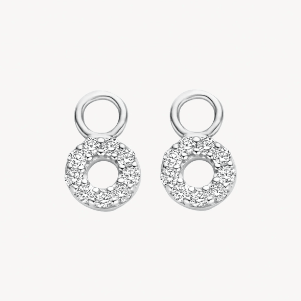 Mini Circle Drop Earrings