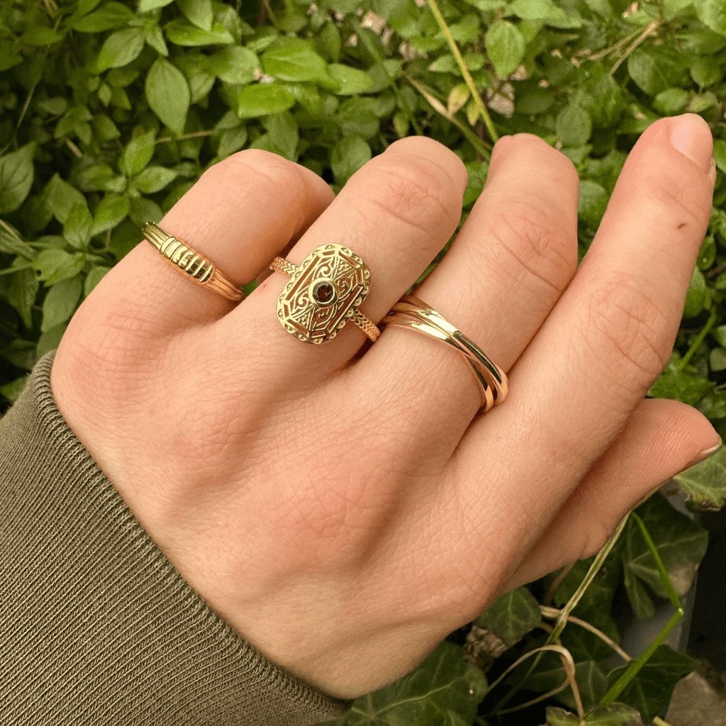 Ribbed Band Ring